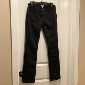 J.Jill Slip Leg Stretch Jeans, Black, size 2